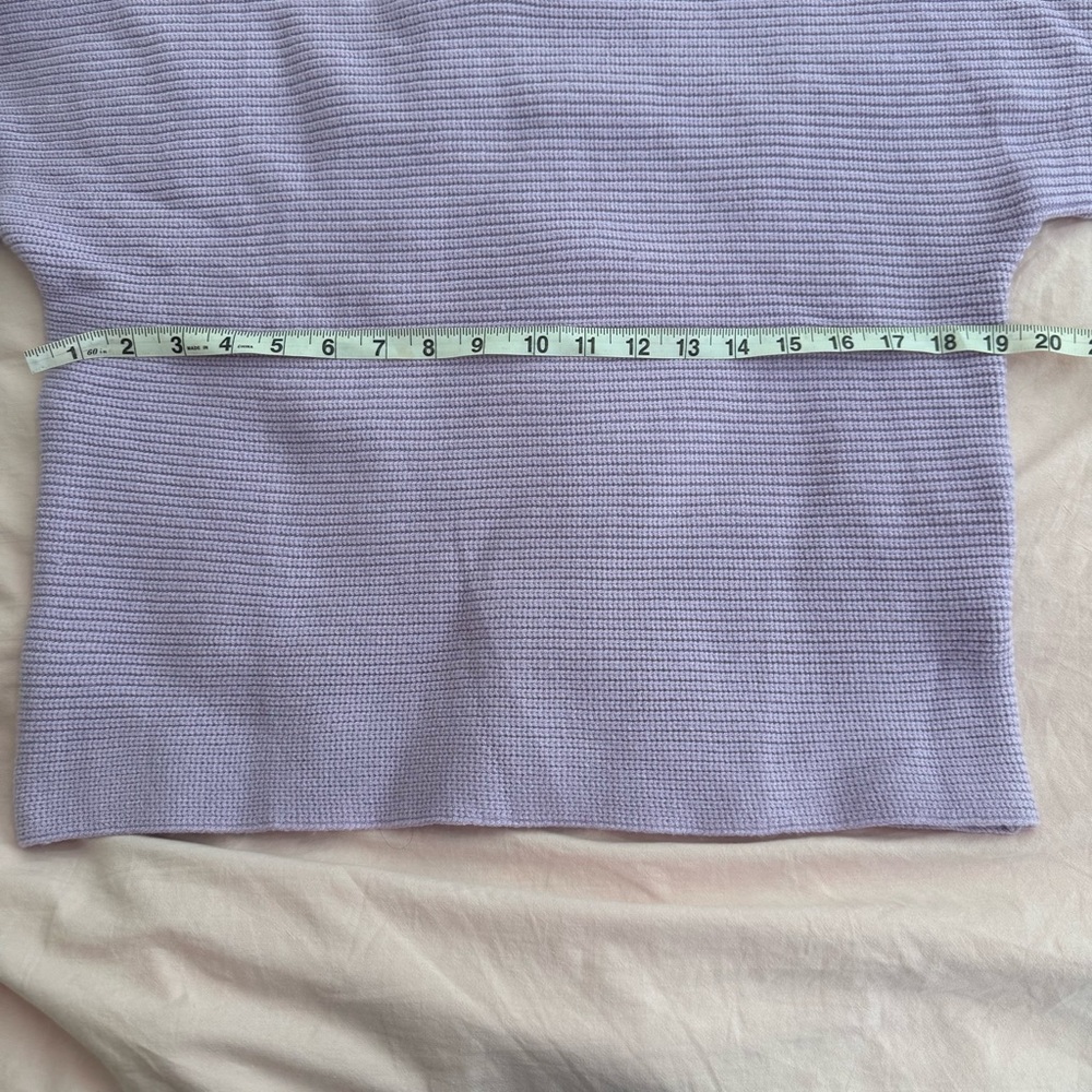 Zesica V-Neck Purple Ribbed Knit Lapel Collar Sweater - Picture 7 of 12